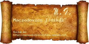 Maczedovics Ildikó névjegykártya